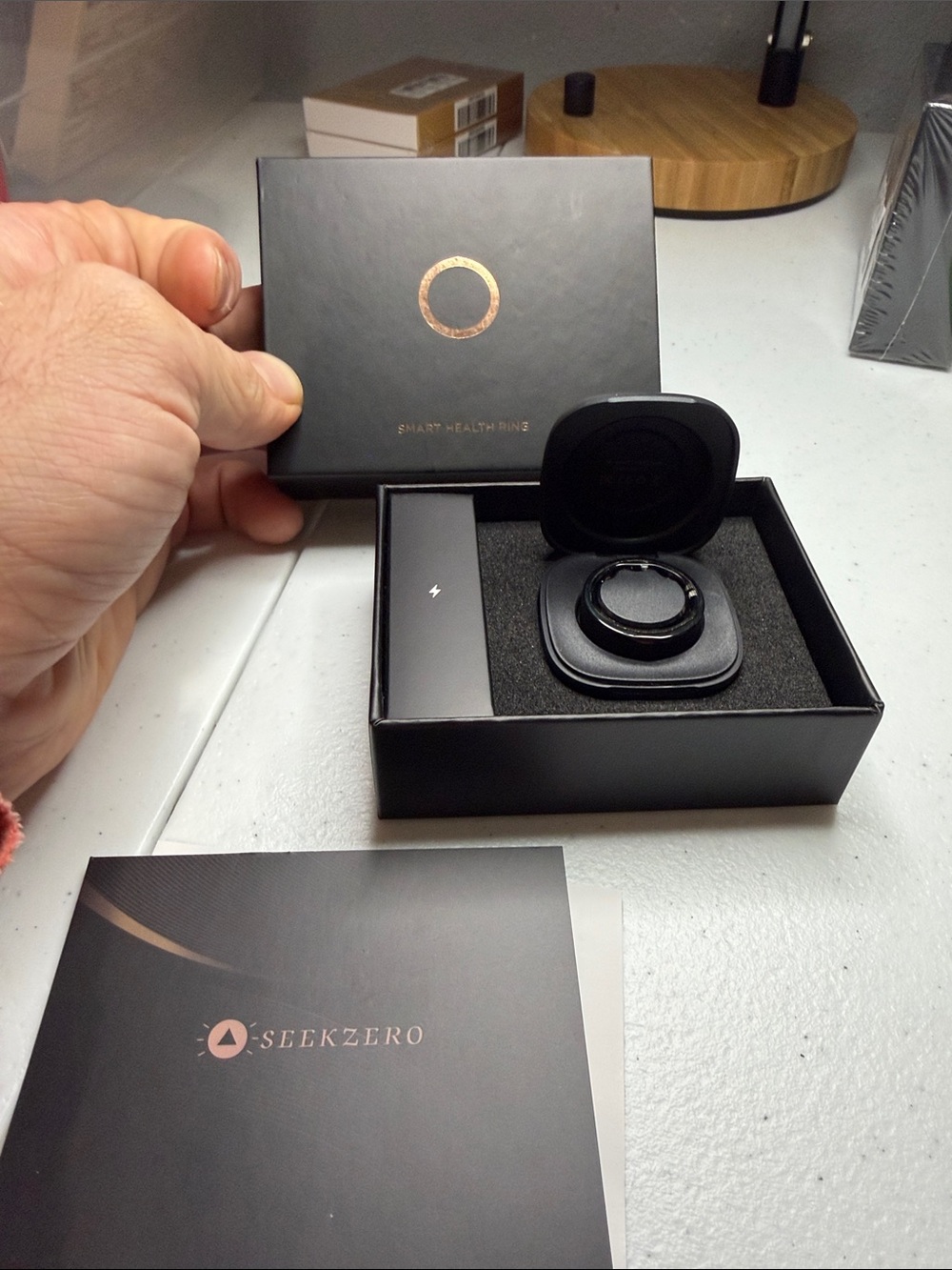 JC Titanium Black Size 10 Smart Ring